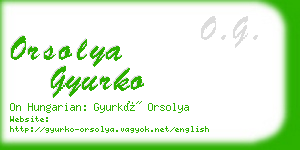 orsolya gyurko business card
